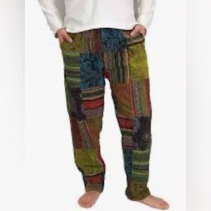 NWOT EAST MEETS WEST boho patchwork pants size women’s small/medium